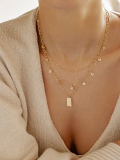Hey Happiness Kette 'Line Up'‌‌ (gold, Onesize)