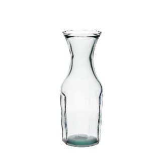 Karaf met facetten, gerecycled glas, 1 liter