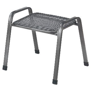 Gartenhocker 'Toulouse' stapelbar Stahl grau 58 x 48 x 52 cm