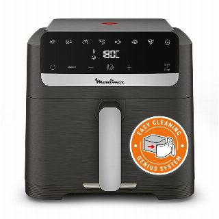 Easy Fry Compact, Air fryer, Capacité XL 7,5 L, Façade amovible, Genius system, Design compact, moule, gris
