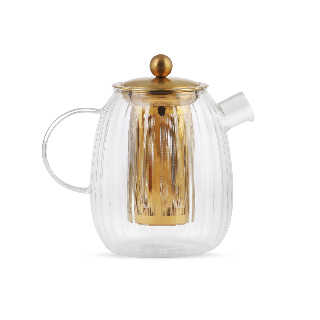 Théière verre Tulip 1L - Or