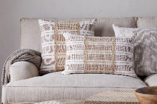 Nayika Cotton Cushion Cover - Rust