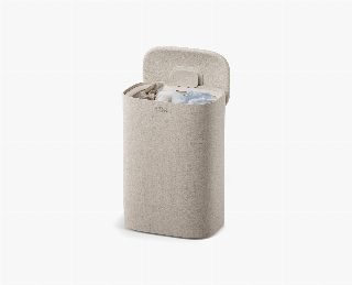 60L Cream Laundry Hamper with Lid | Joseph Joseph UK